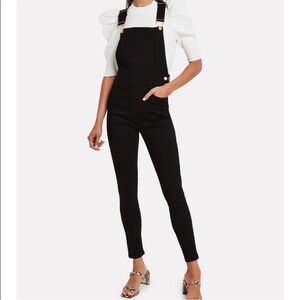 SECOND SKIN OVERALLS High Rise Skinny black cross back‎ XS weworewhat